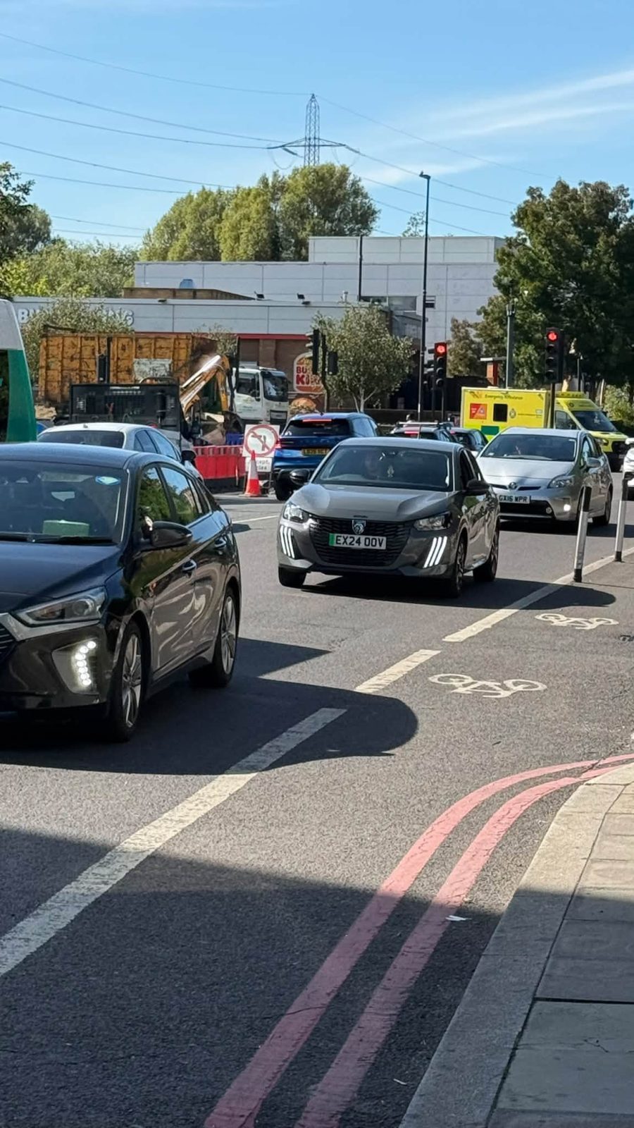 Traffic reported by a resident